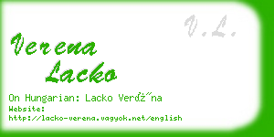 verena lacko business card